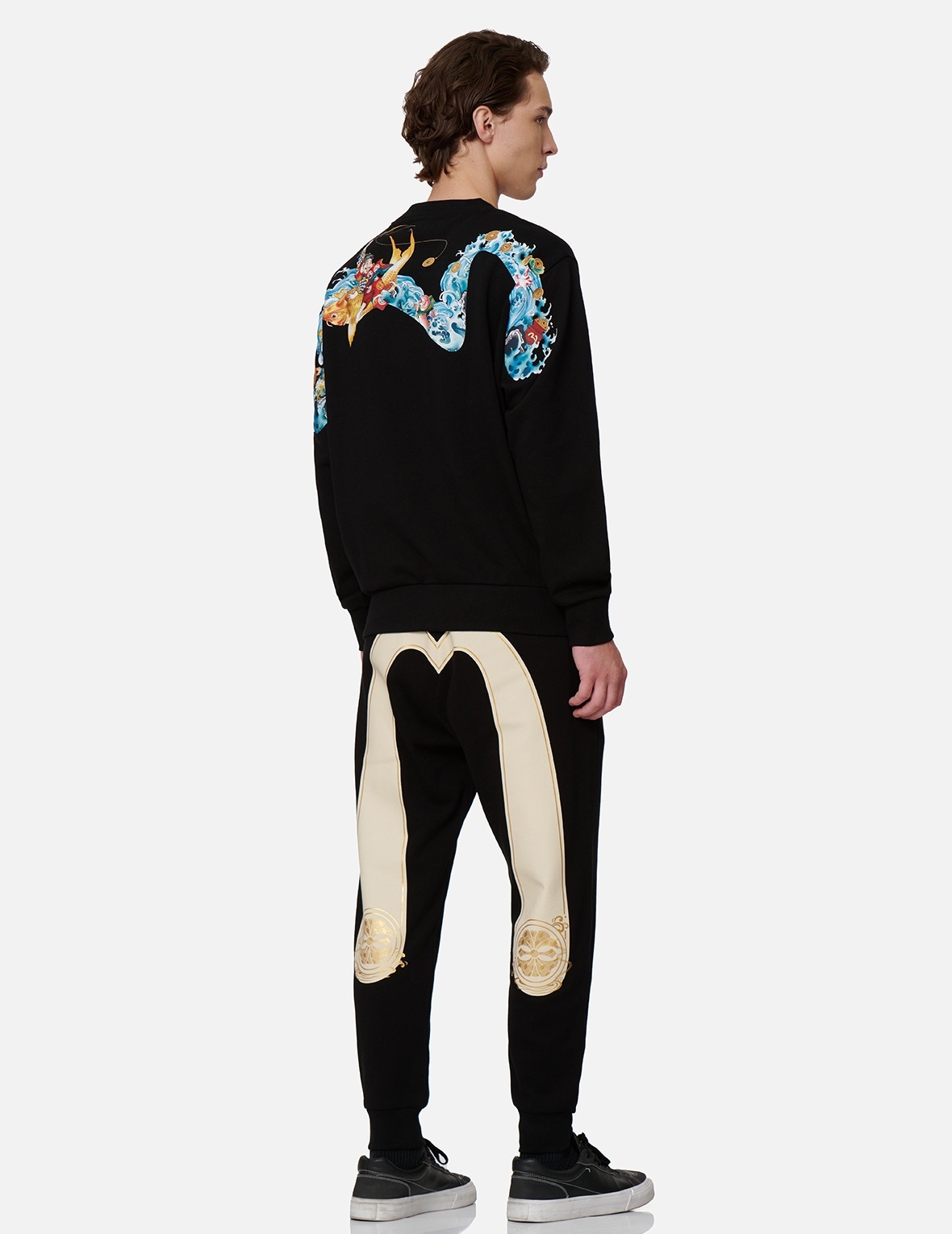 “THE GOD OF FORTUNE RIDING WAVES” 3D DAICOCK PRINT SWEATSHIRT - 3