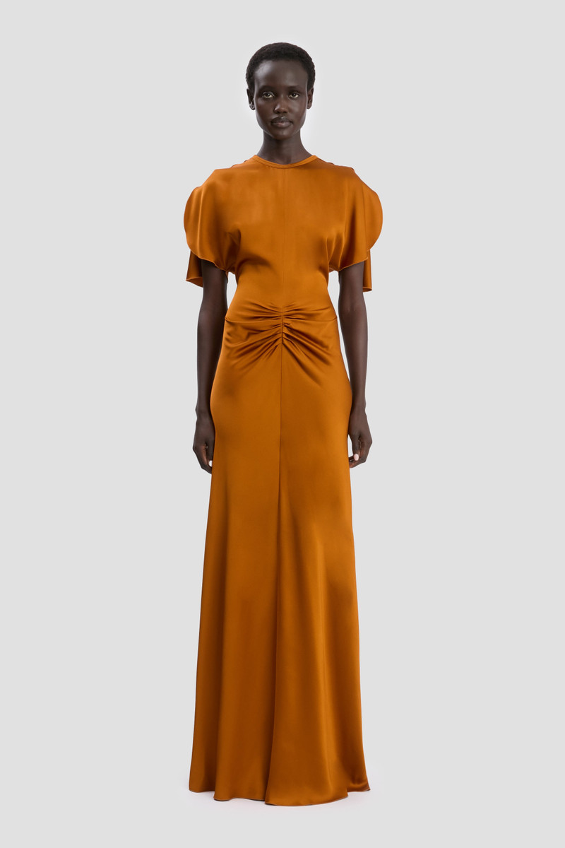 Victoria Beckham Isabella Gown In Bronze outlook