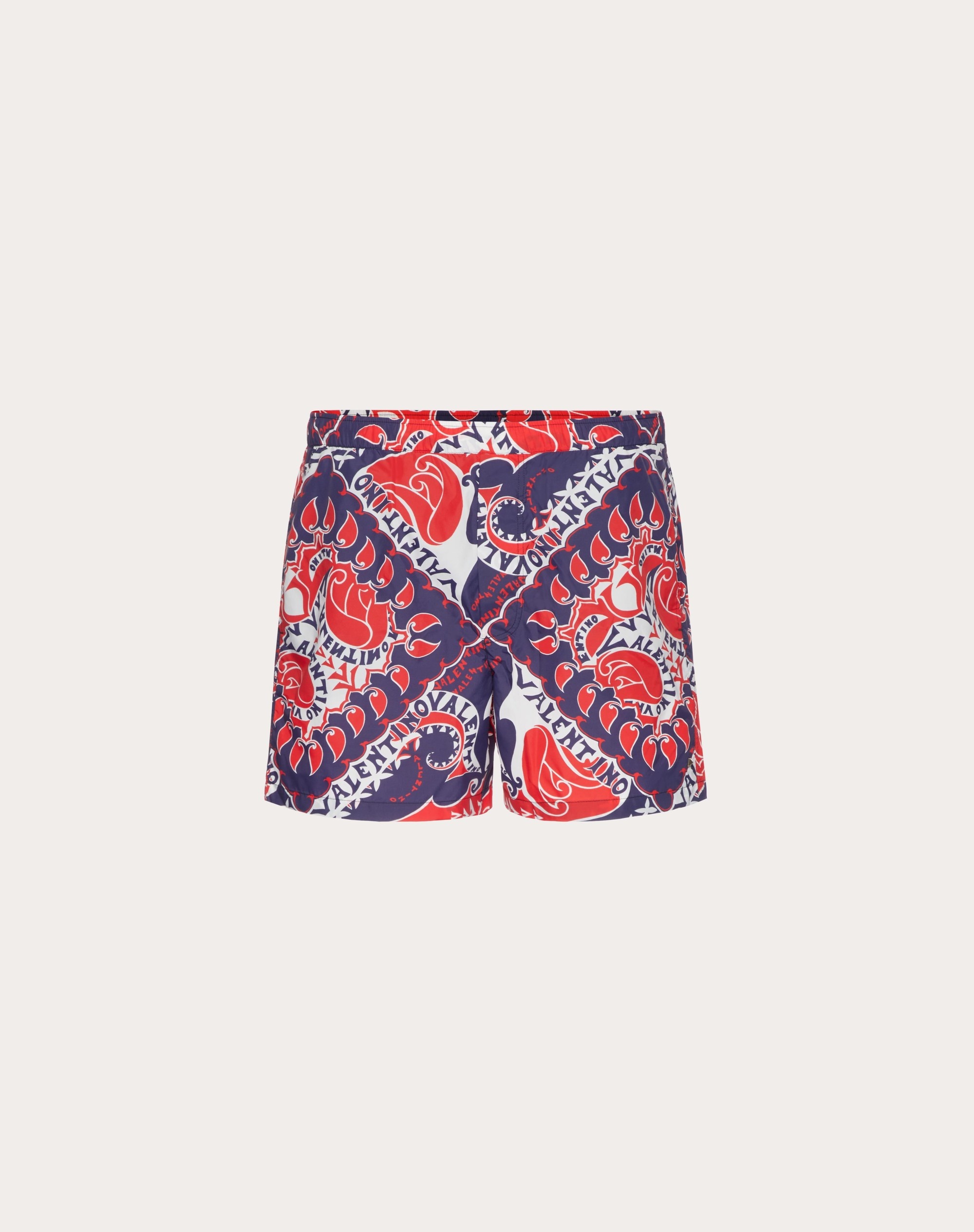 Valentino ARCHIVE MANIFESTO BANDANA PRINT NYLON SWIMSUIT | REVERSIBLE