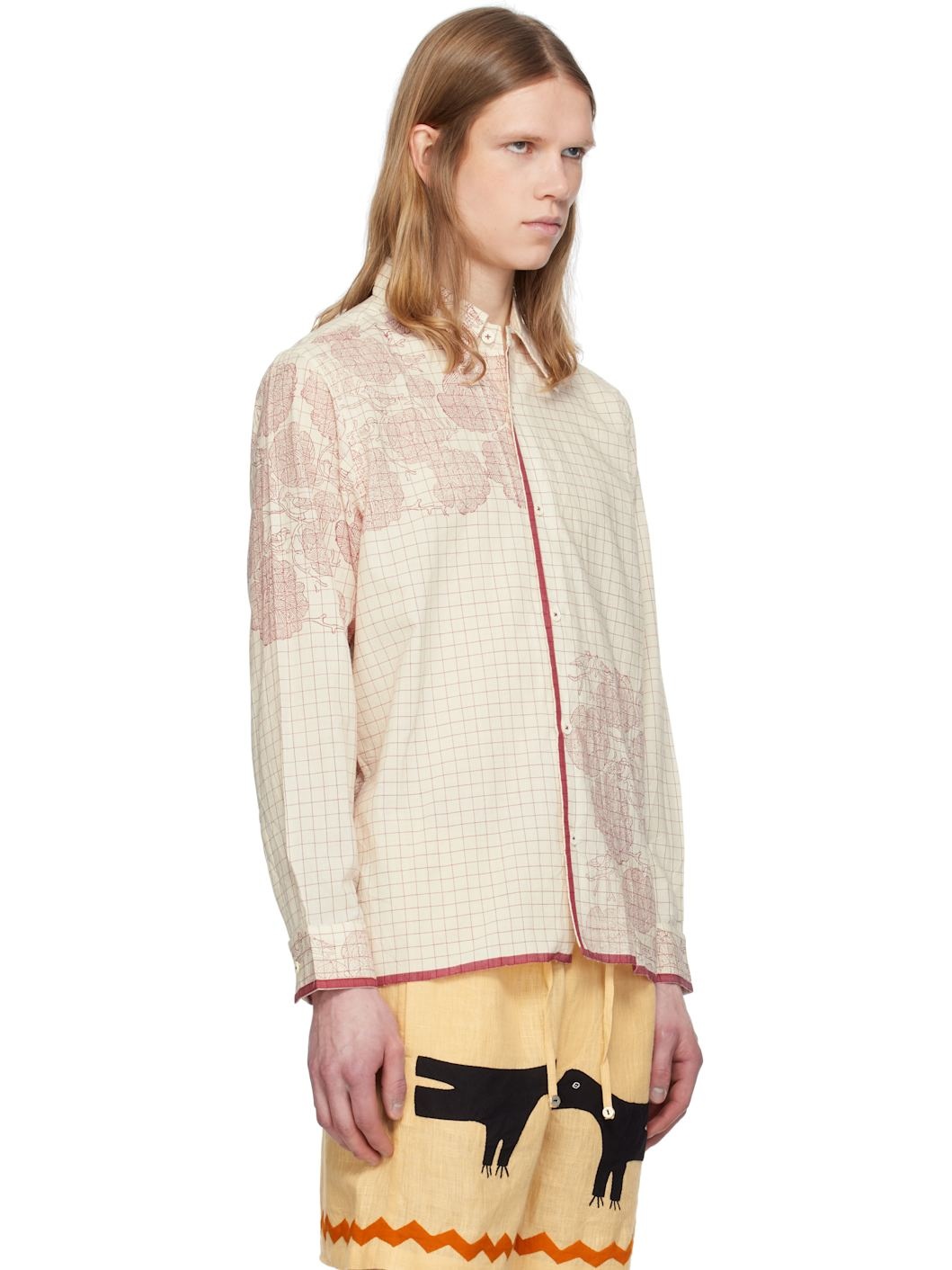 Off-White Printed Rose Shirt - 2