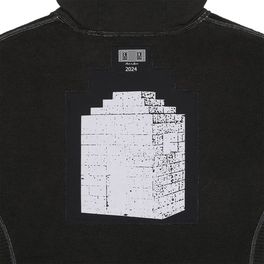 Cav Empt Wide Rib Cut Heavy Hoodie 'Black' - 3