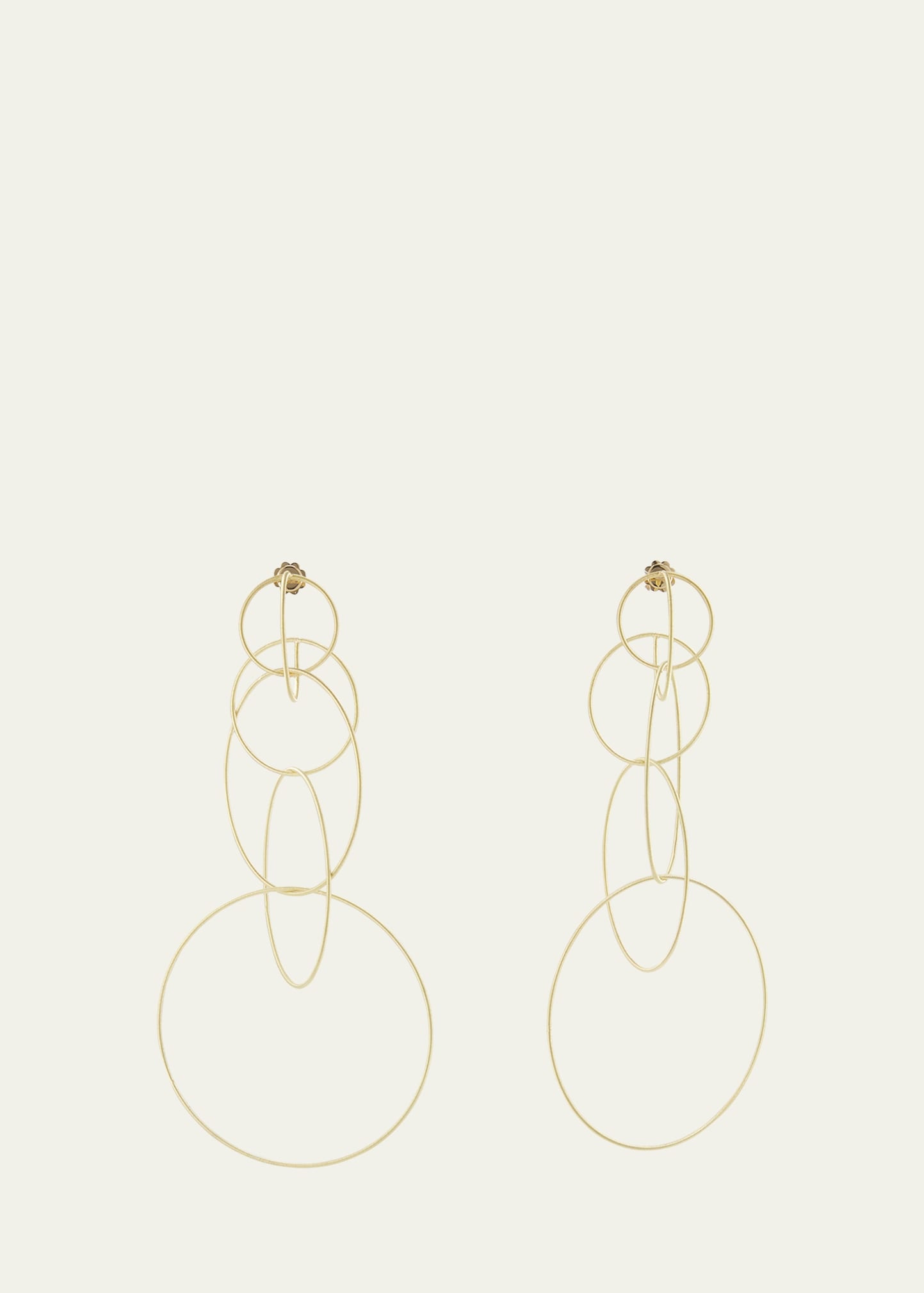 Waikiki 18K Yellow Gold Circle Drop Earrings - 1