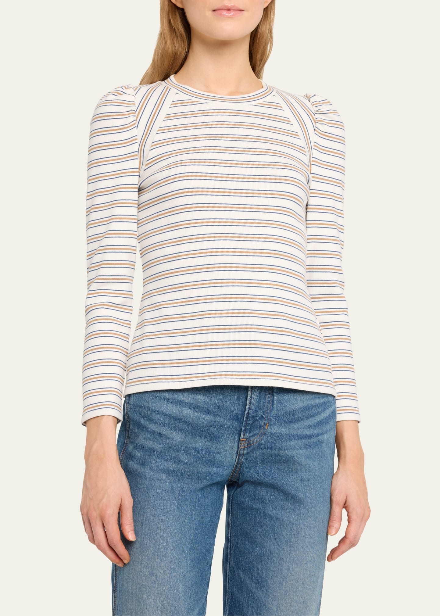 Delano Stripe Puff-Sleeve Top - 4