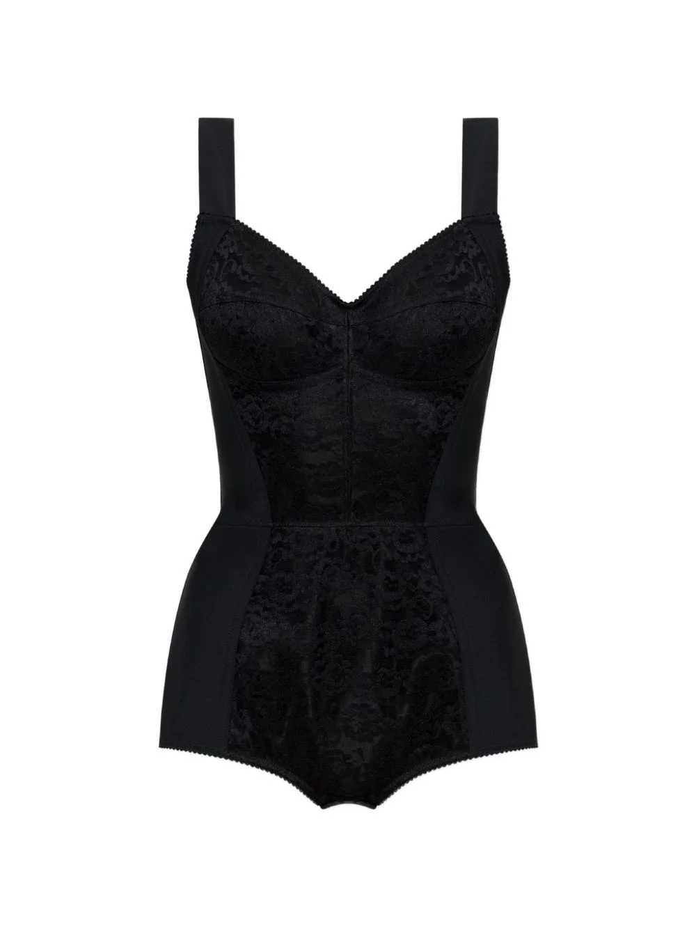 lace-insert bodysuit - 1