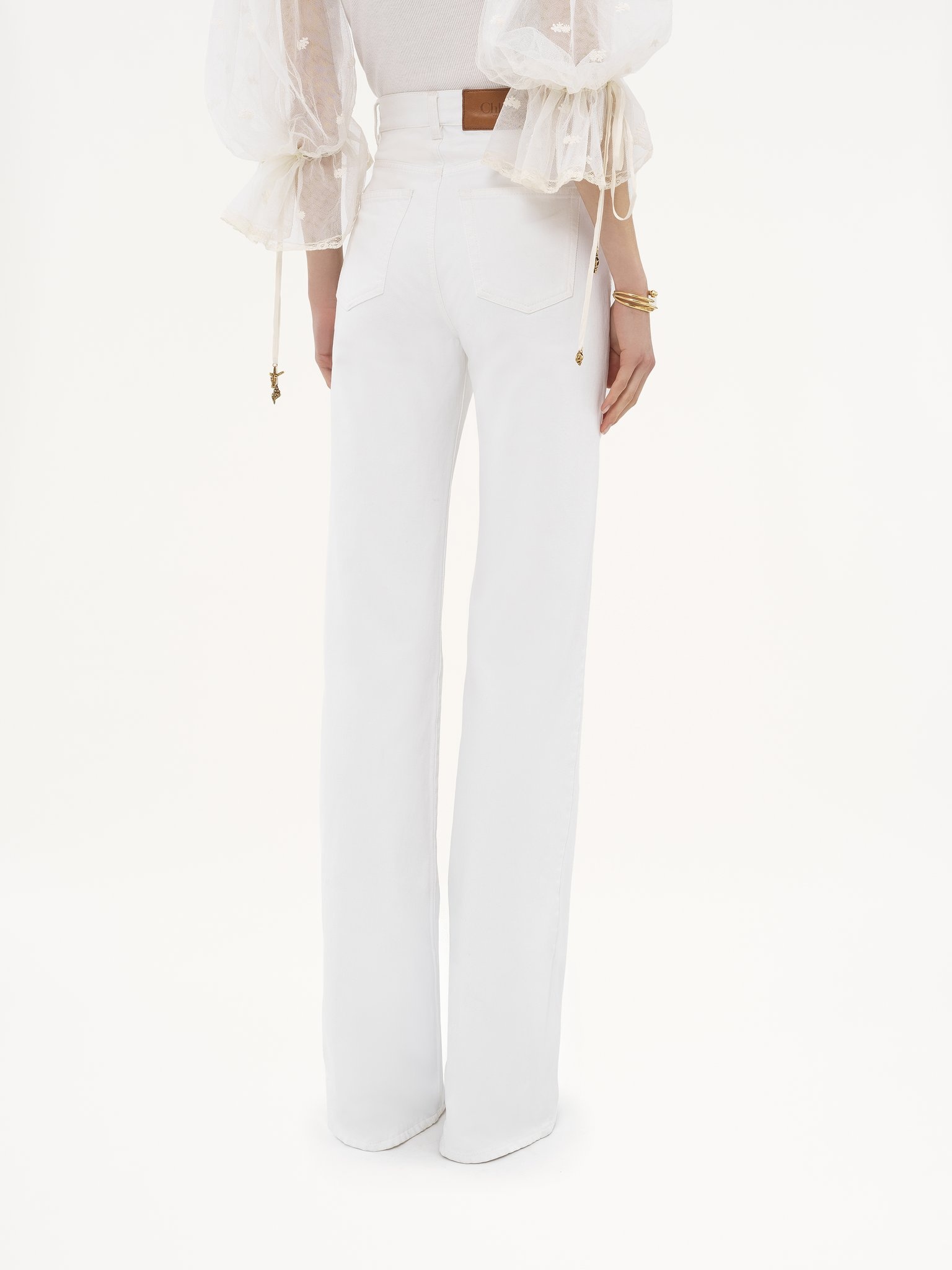 HIGH-RISE FLARE JEANS IN DENIM - 6
