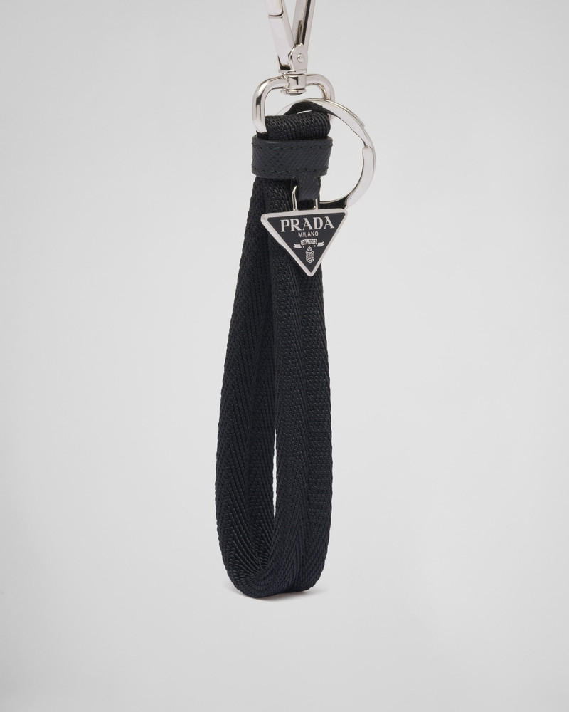 Prada Woven nylon tape keychain outlook