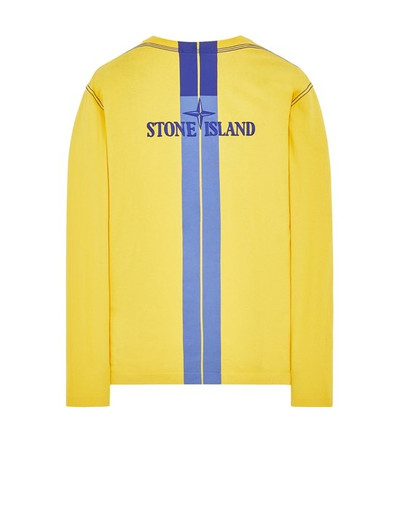 Stone Island 20749 COTTON JERSEY 'INVERSE STRIPE THREE' PRINT_ GARMENT DYED YELLOW outlook