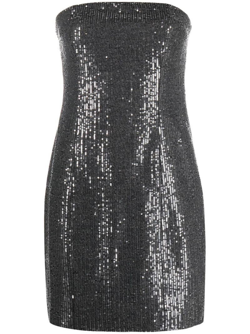 sequin-embellished strapless minidress 1