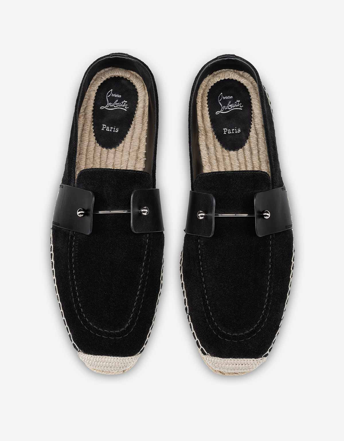 Christian Louboutin Chambespadrille Flat Black Espadrilles - 4