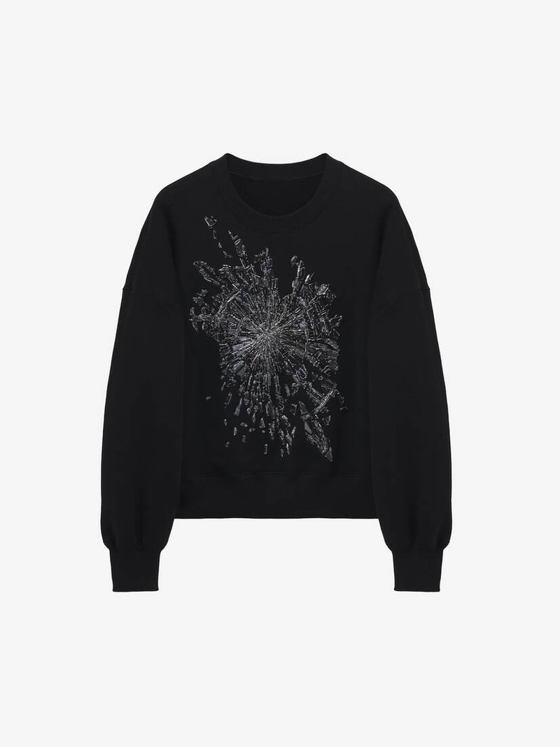 Alexander McQueen Smashed Glass Embroidered Sweatshirt outlook