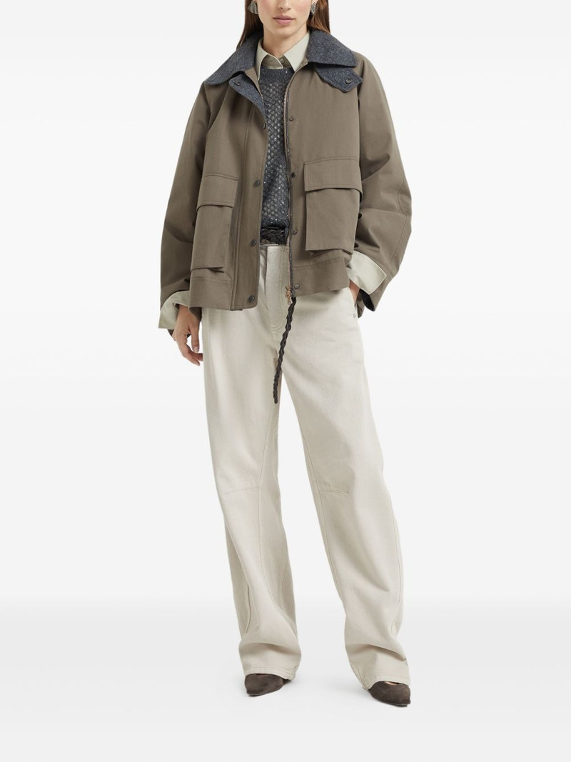Brunello Cucinelli funnel-neck jacket outlook