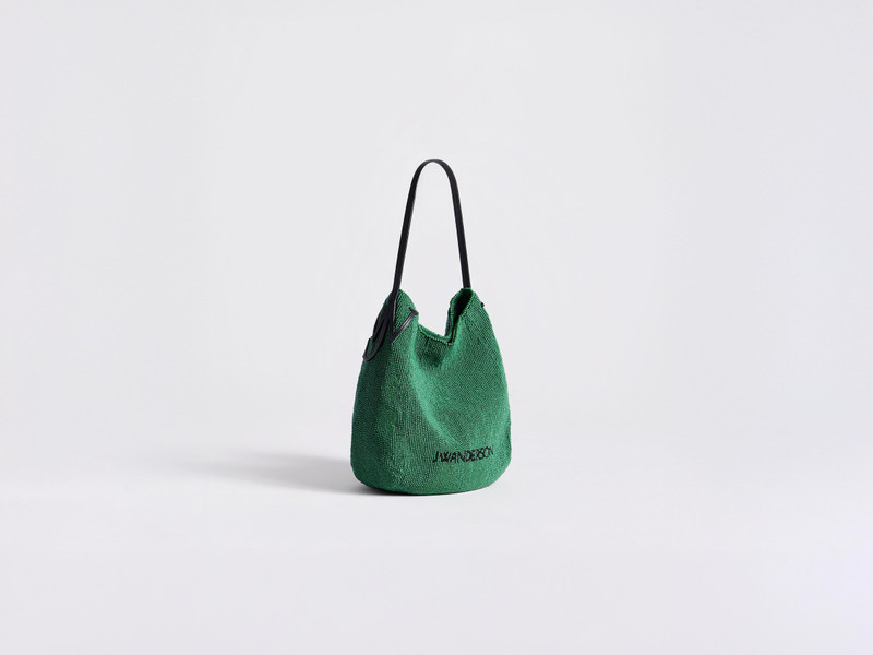SMALL BEADED BULB BAG IN GREEN 9
