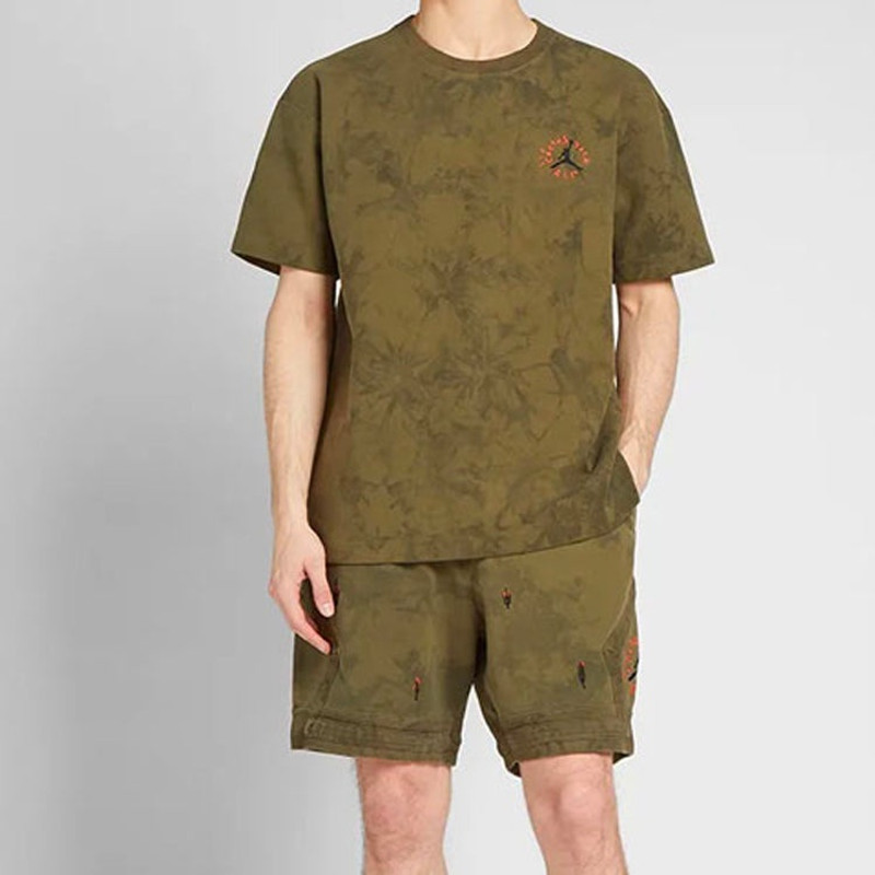 Jordan Air Jordan 6 x Cactus Jack by Travis Scott Short-Sleeve T-Shirt 'Medium Olive' CN3433-222 outlook