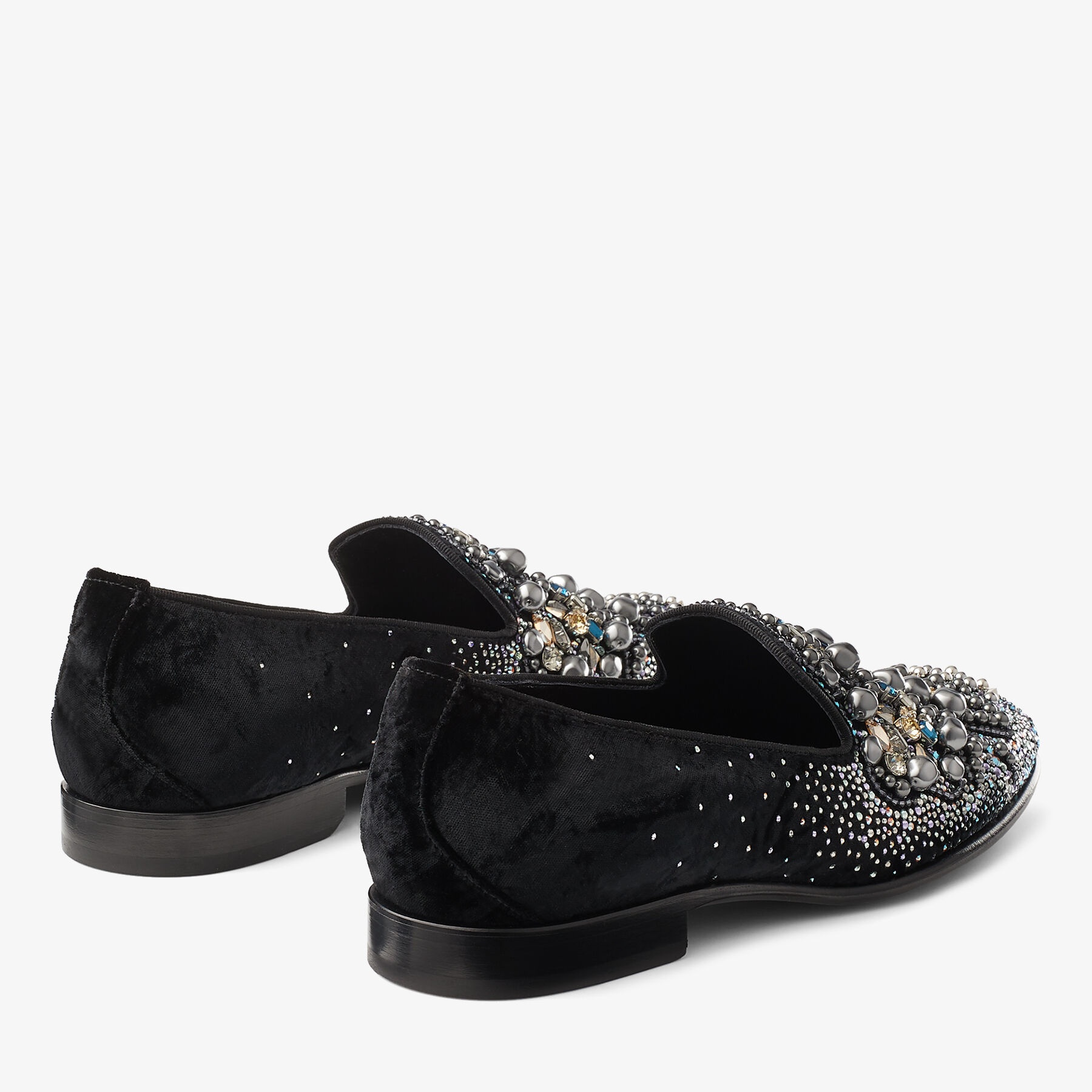 Thame
Black Velvet Slipper with Crystal Embellishment - 4