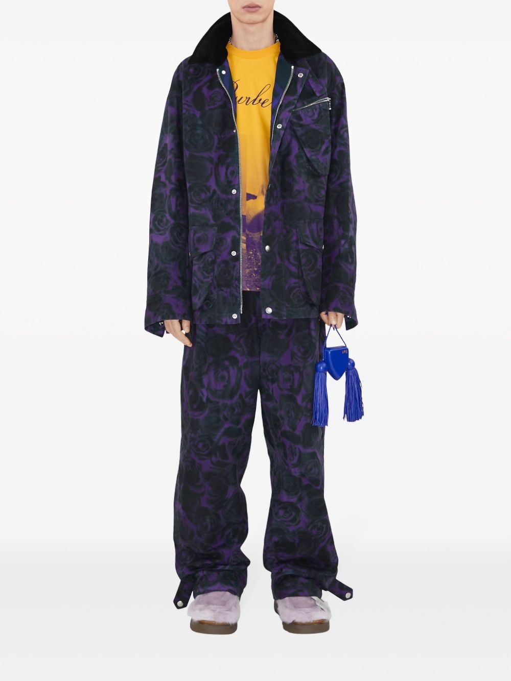 Burberry rose-print cotton field jacket | REVERSIBLE