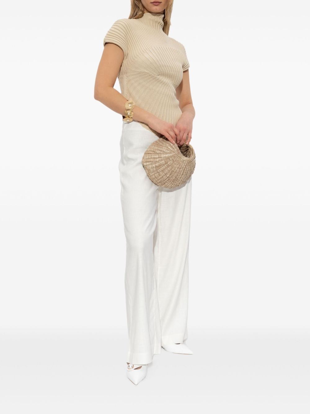 ribbed-knit T-shirt - 2