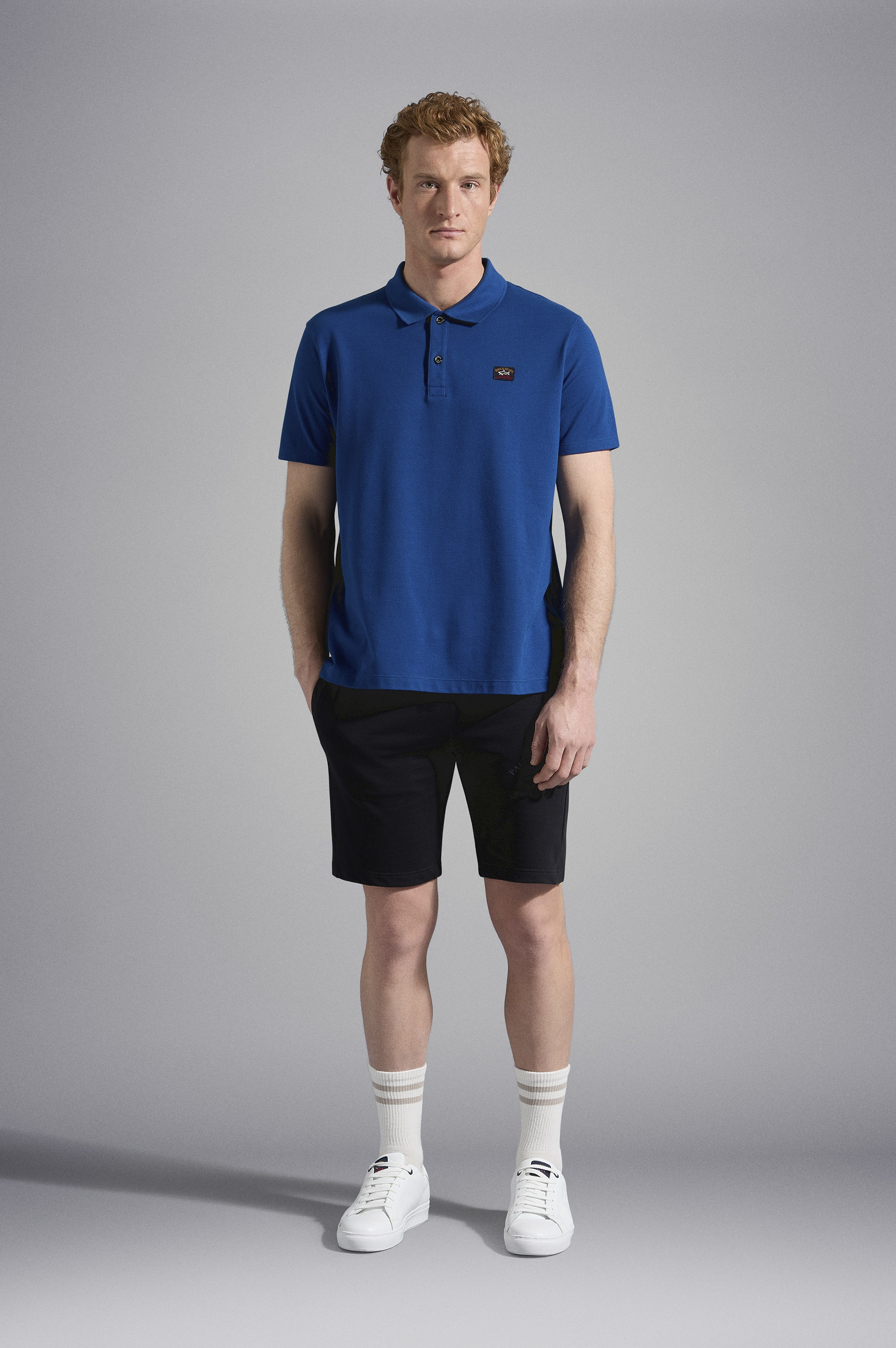 COTTON BERMUDA WITH ICONIC BADGE - 2