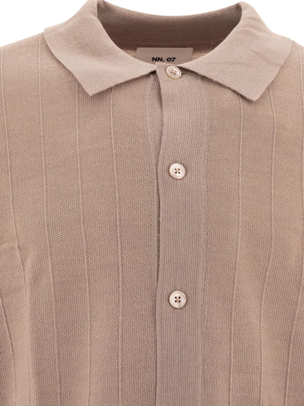 polo-collar cardigan - 3