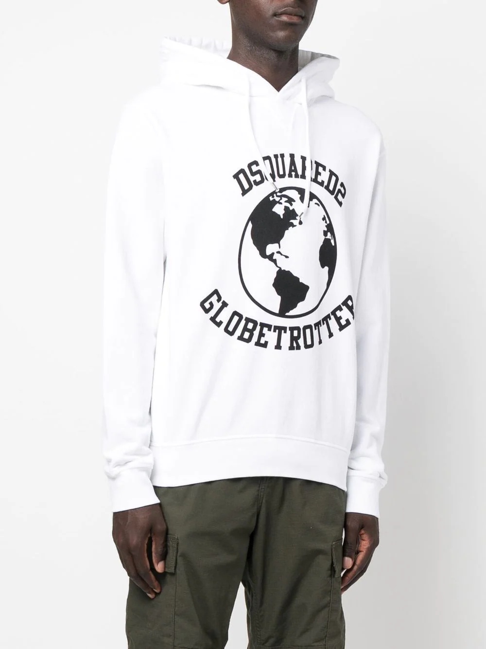 logo drawstring hoodie - 3