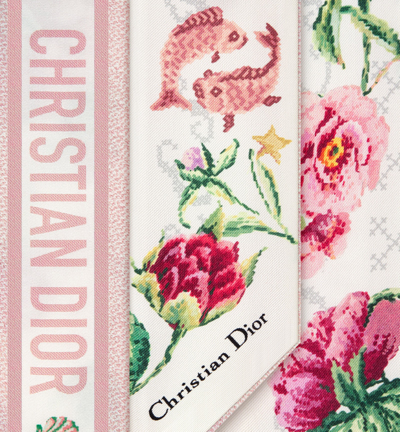 Christian Dior 1947 Zodiac Pisces Mitzah Scarf 4