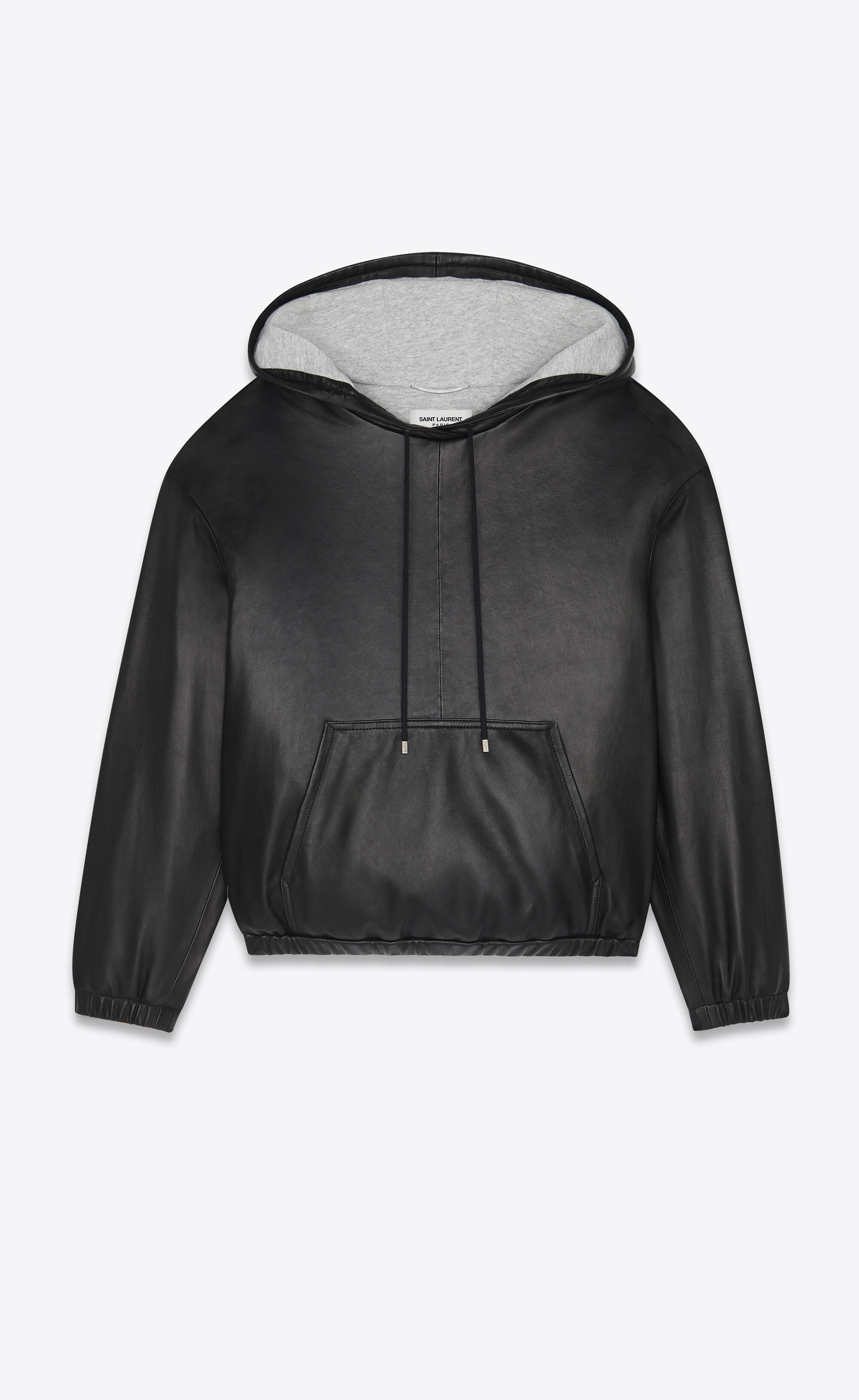 hoodie in lambskin - 1