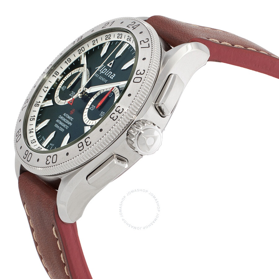 Alpina - Alpina Alpiner4 Chronograph Automatic Green Dial Men's Watch AL-860GRS5AQ6 - 2