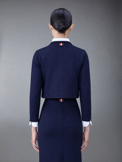 Thom Browne checkered jacquard cropped cardigan outlook