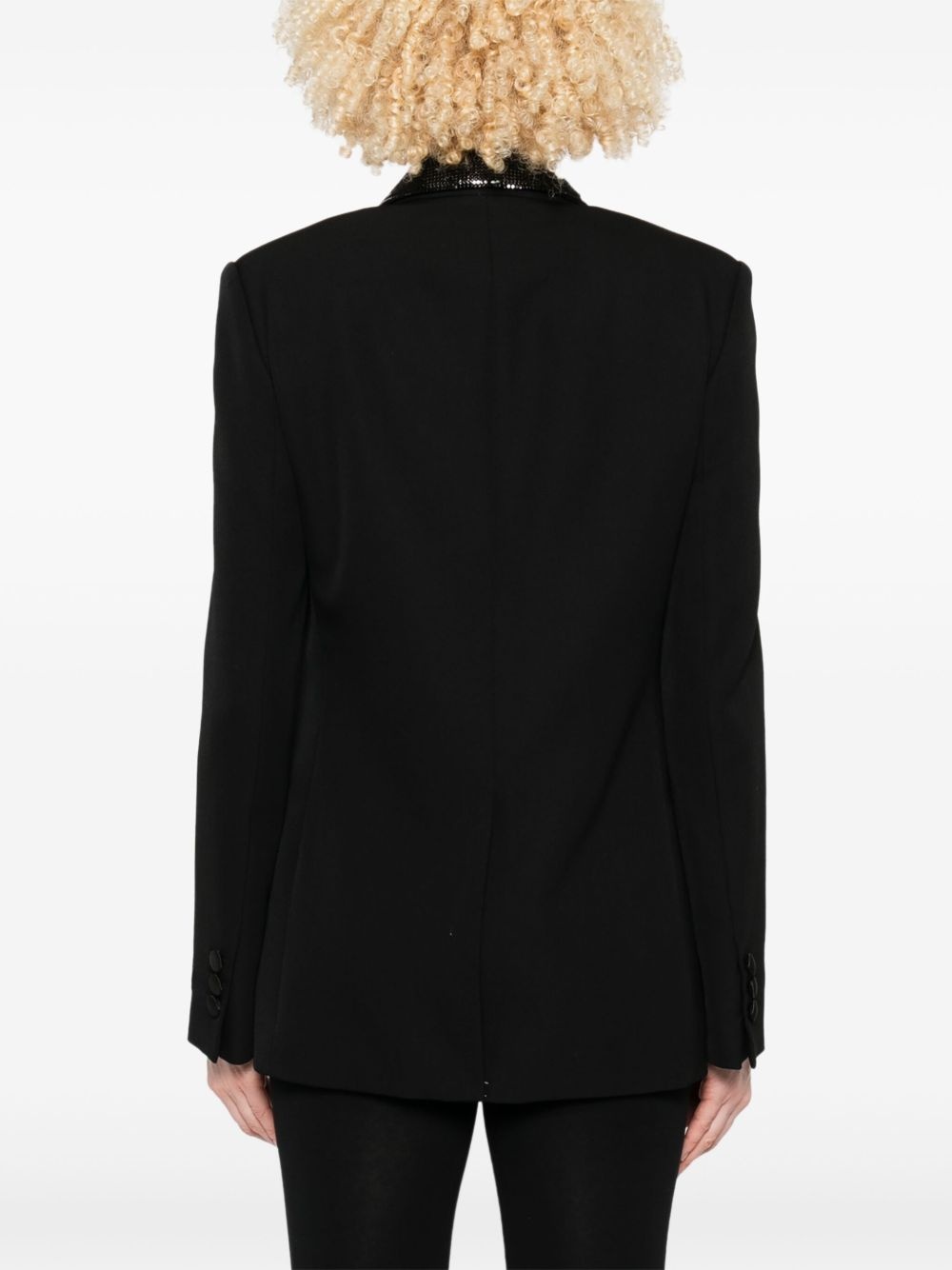 sequin-embellished blazer - 4