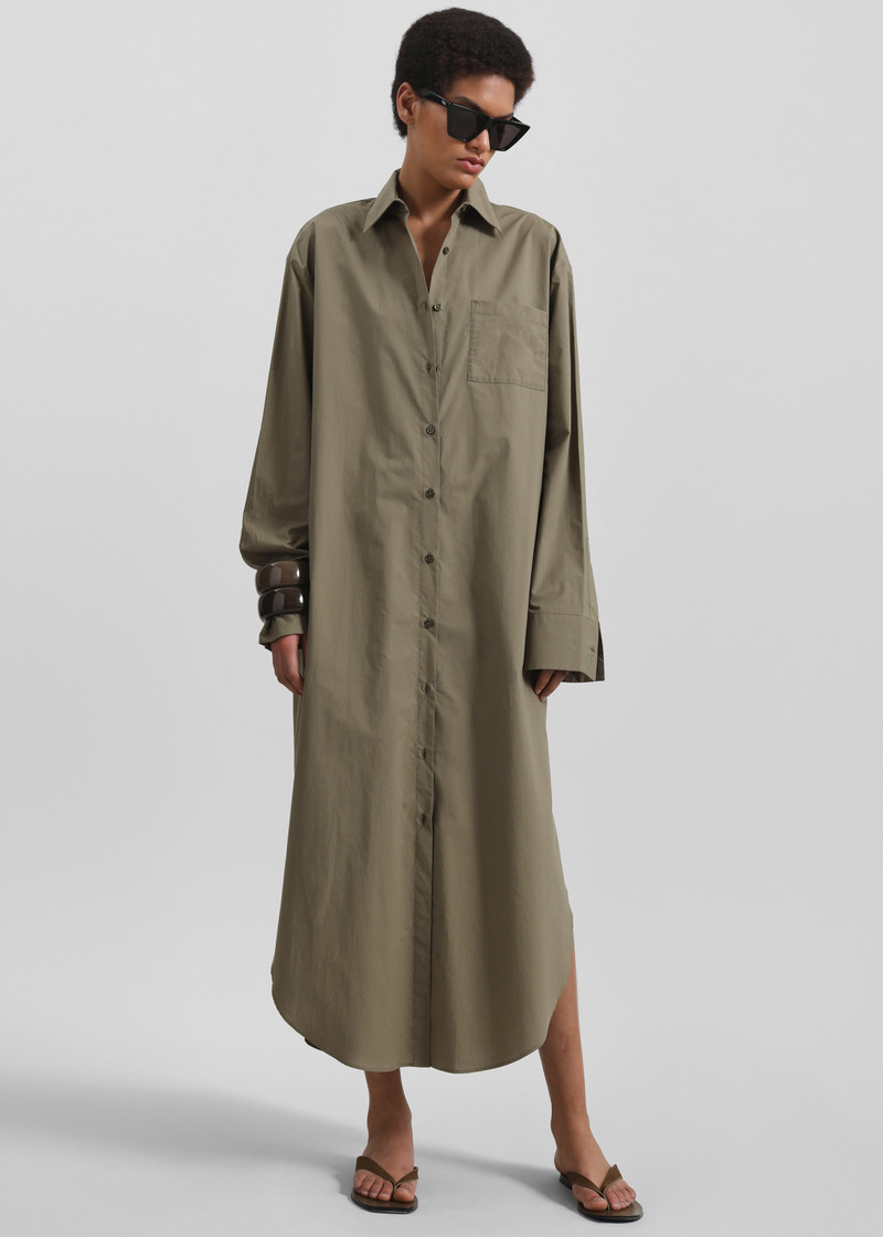 Helena Shirt Dress - Khaki 4