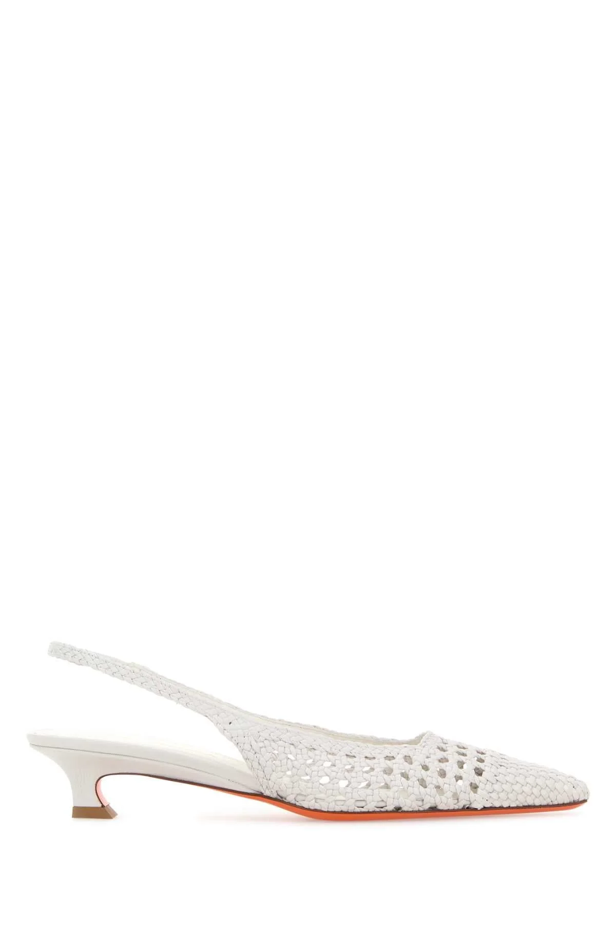 Santoni Women White Leather Pumps - 1