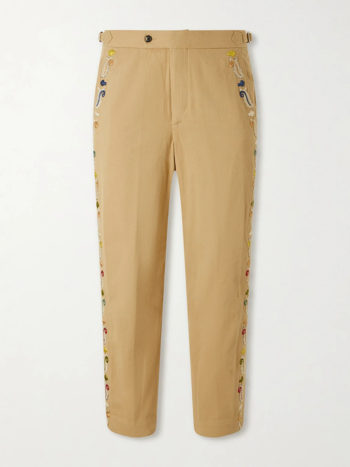 Straight-Leg Cotton Feather Runner Trousers - 1