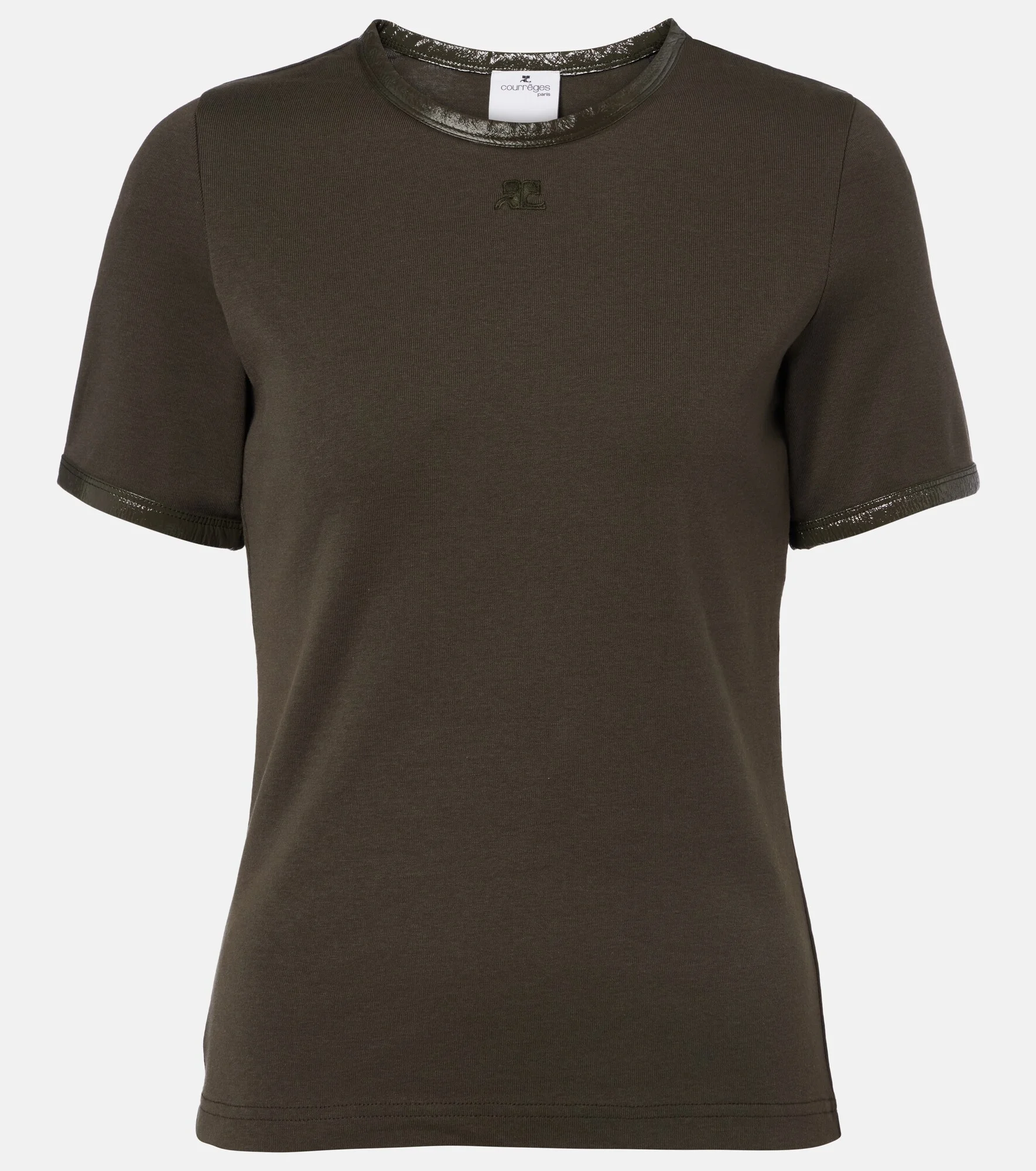 Logo cotton-blend T-shirt - 1