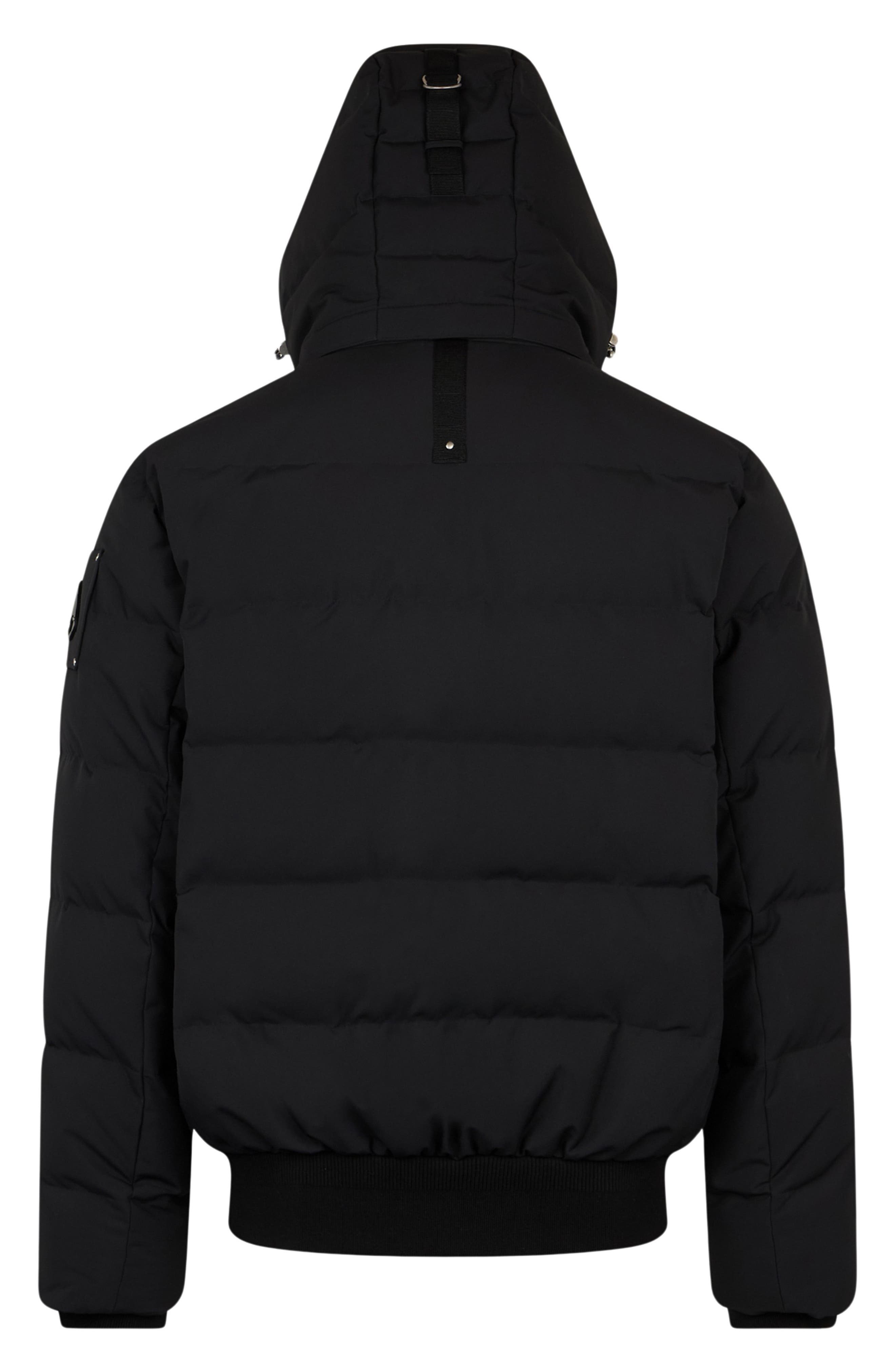 Moose Knuckles Cloud Down Puffer Bomber Jacket with Removable Hood in Black at Nordstrom - 5
