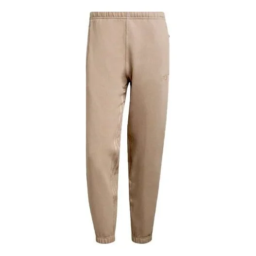 adidas originals Blue Version Series Solid Color Sports Bundle Feet Pants Khaki H33458 - 1