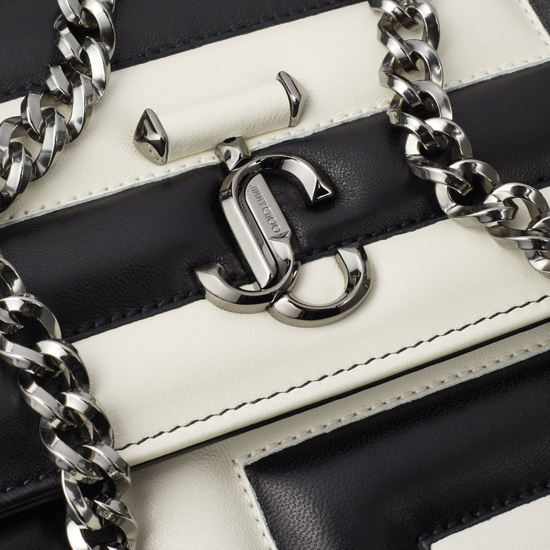 Avenue Quad
Black and Latte Avenue Nappa Leather Shoulder Bag with JC Emblem 3