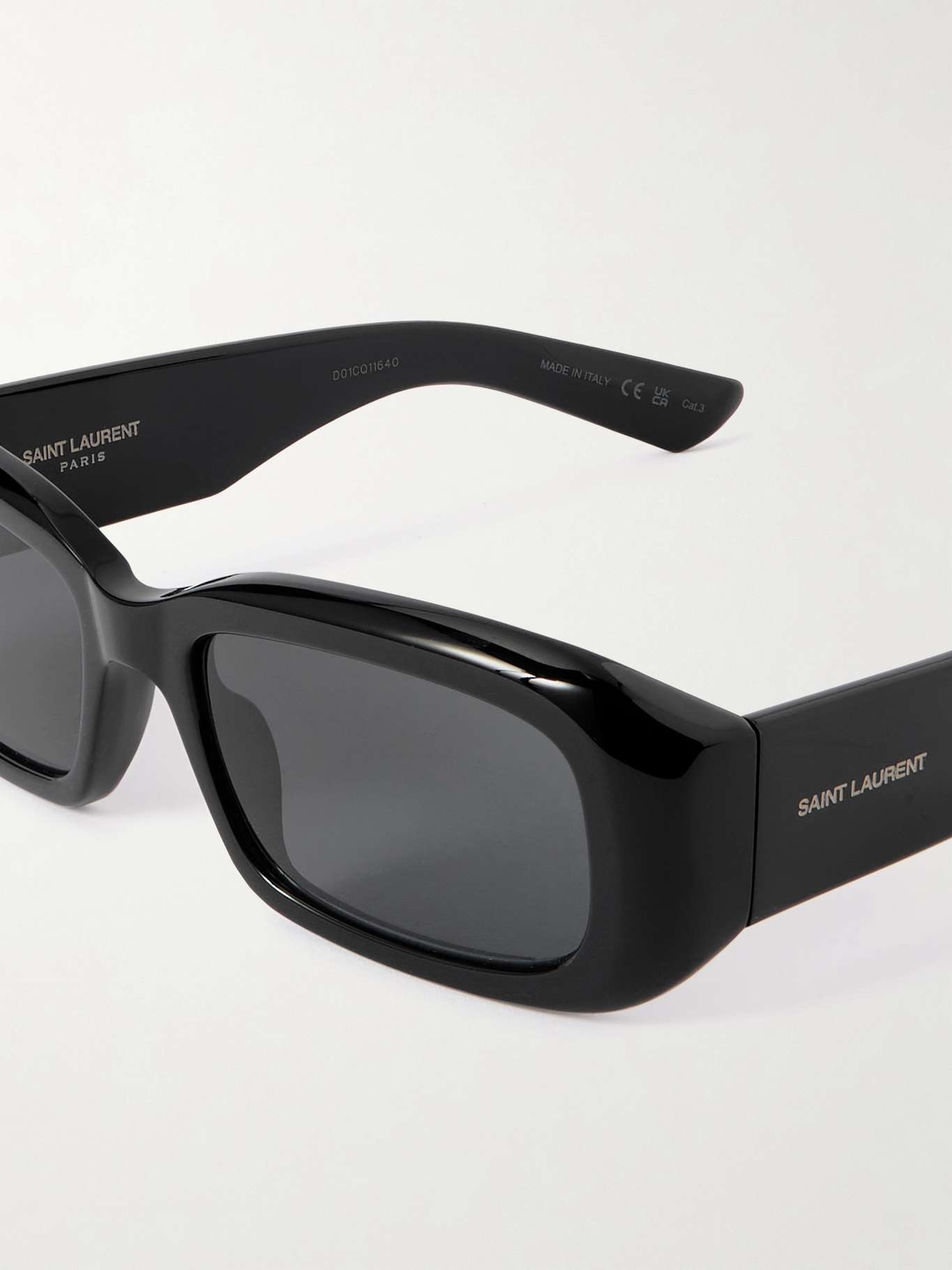 Rectangle-frame acetate sunglasses Black - 3