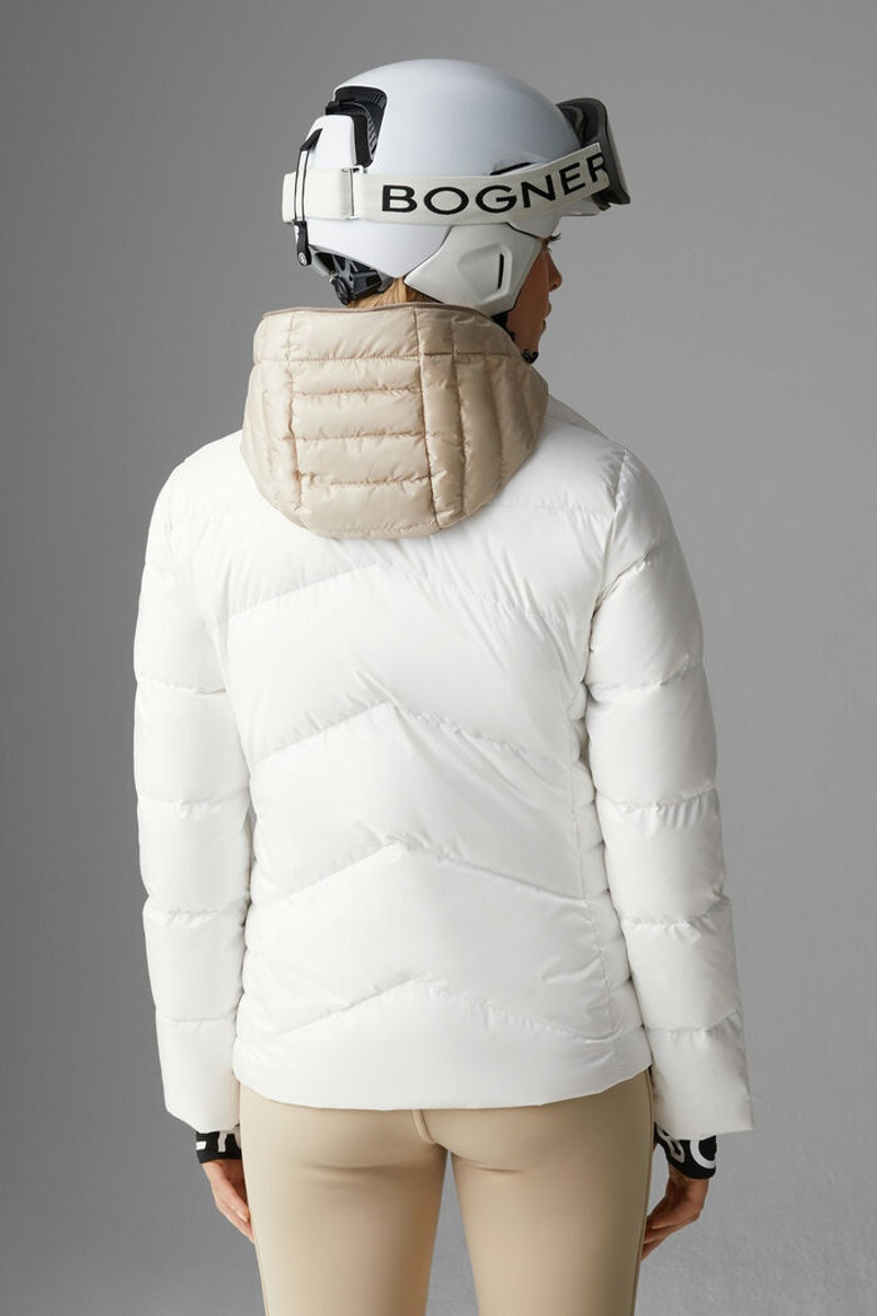 Callie Down ski jacket in Off-white/Beige 3