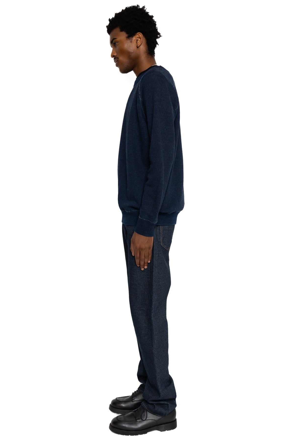 1170-1-ID Sashiko 5P Pants Loose Fit - Indigo x Indigo - 4