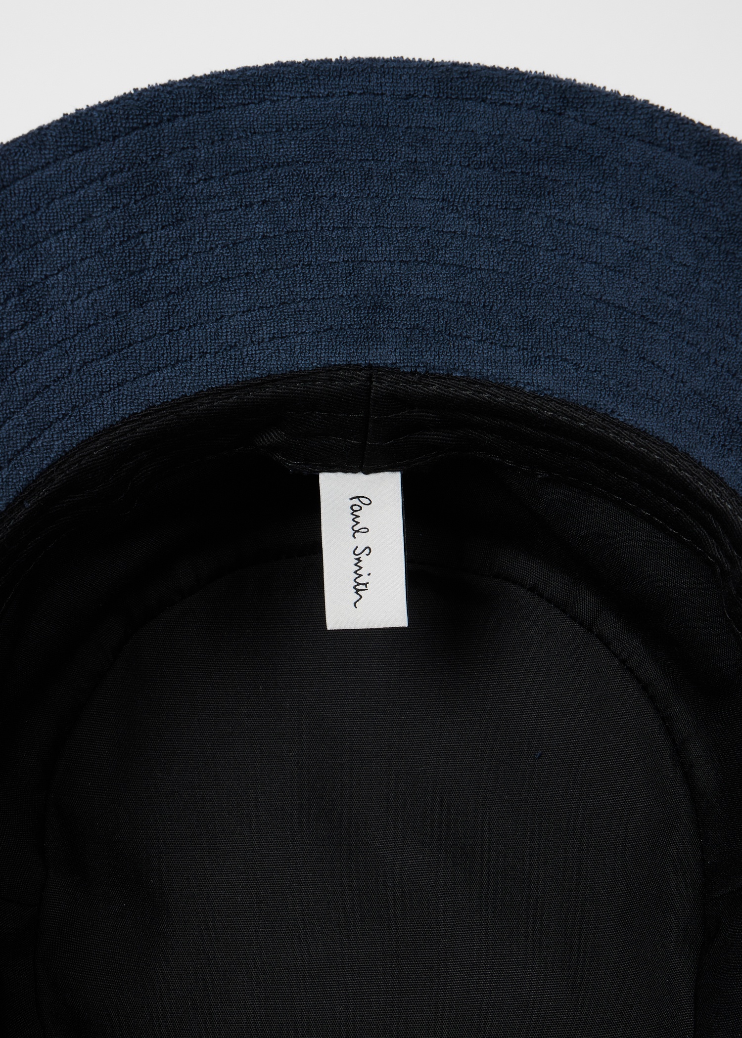 Navy Cotton-Blend Towelling Bucket Hat - 4