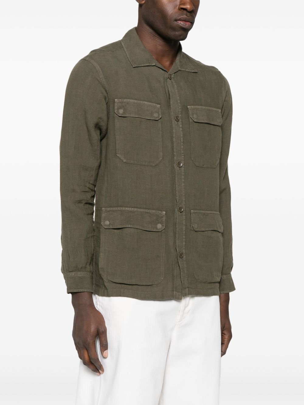linen shirt jacket - 3