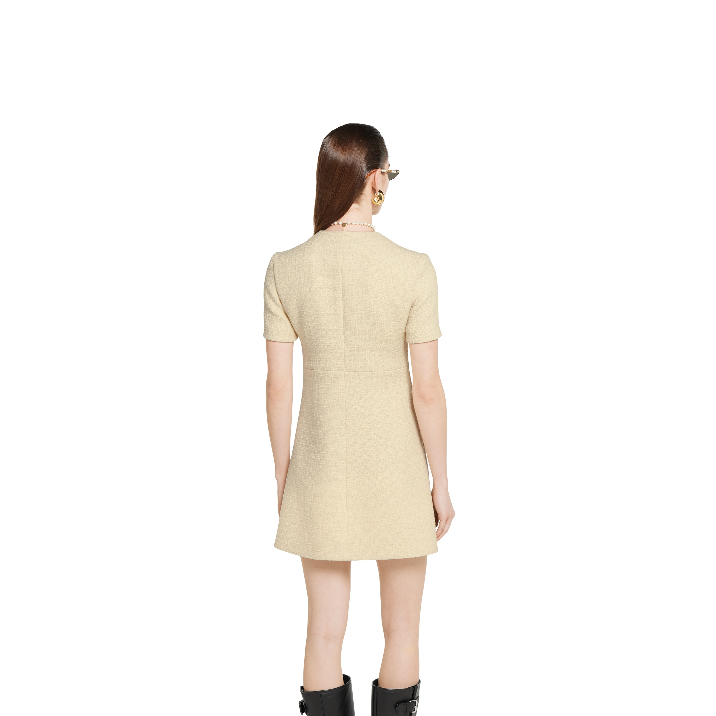 Textured wool tweed dress - 4