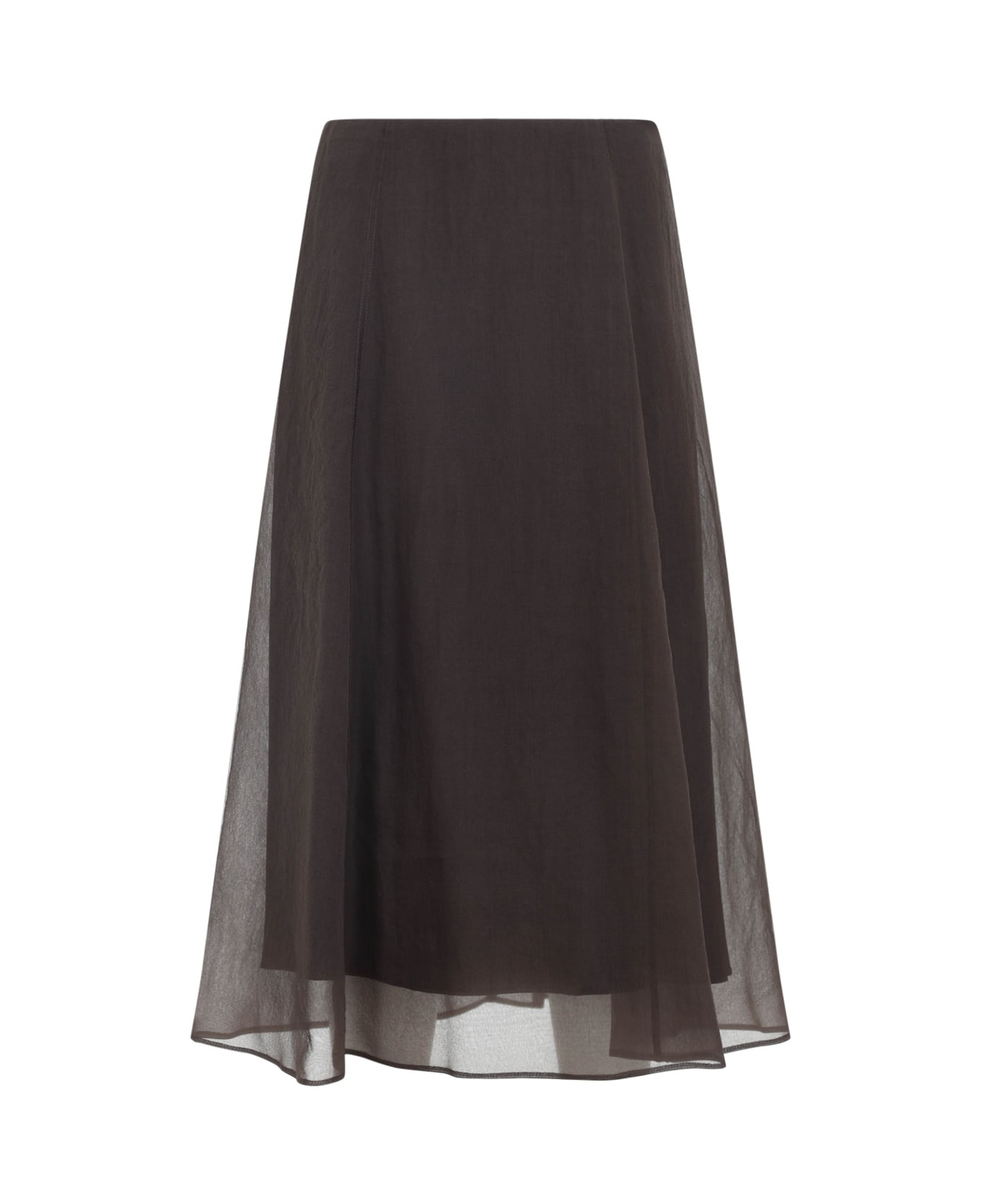 Silk Midi Skirt - 2