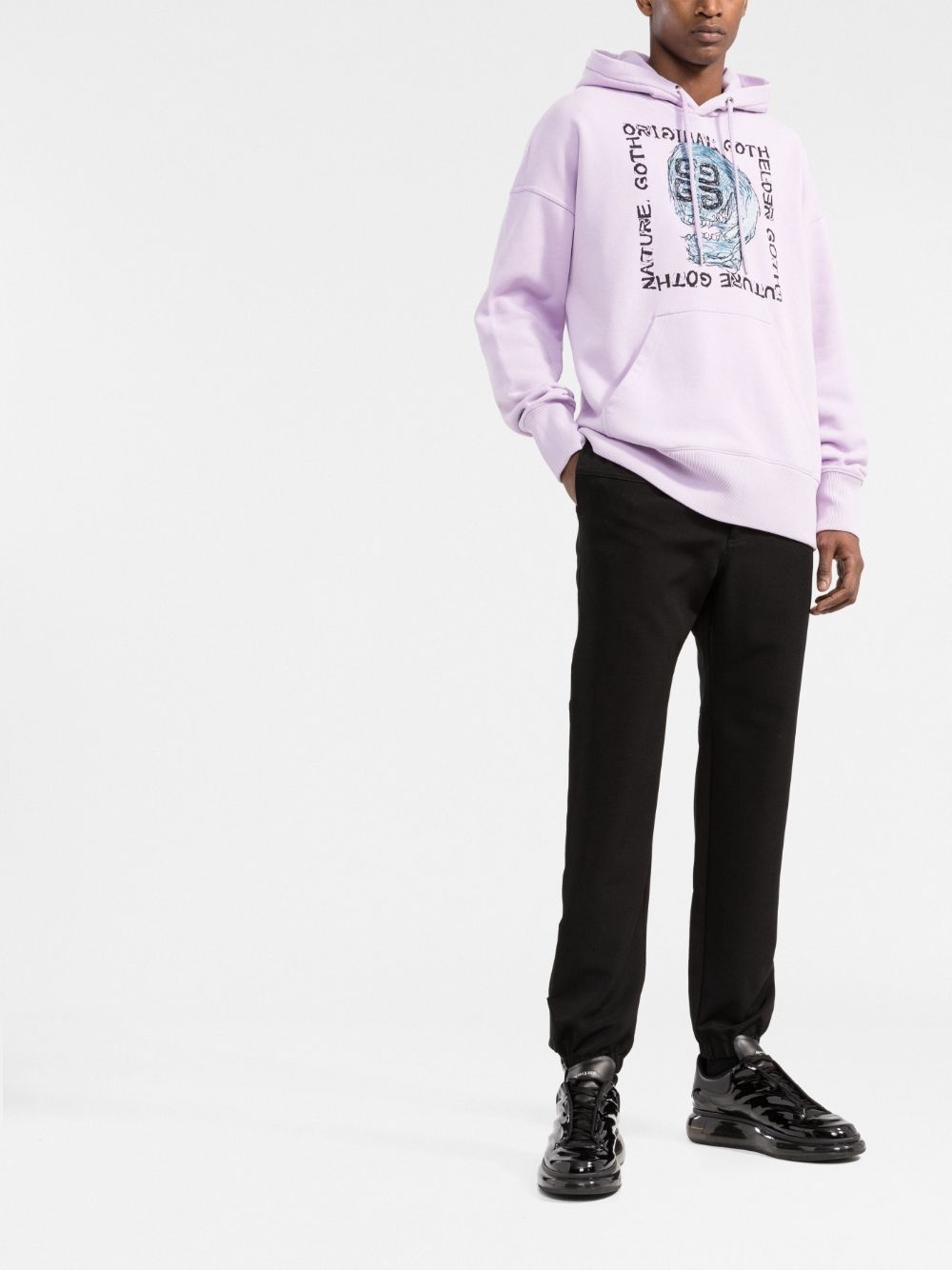 logo-print oversized hoodie - 2
