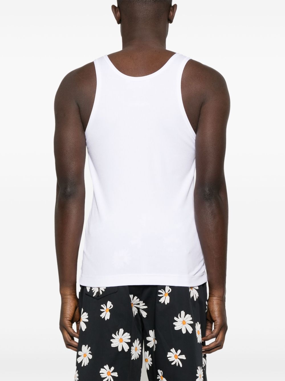 logo-embroidered tank top - 3