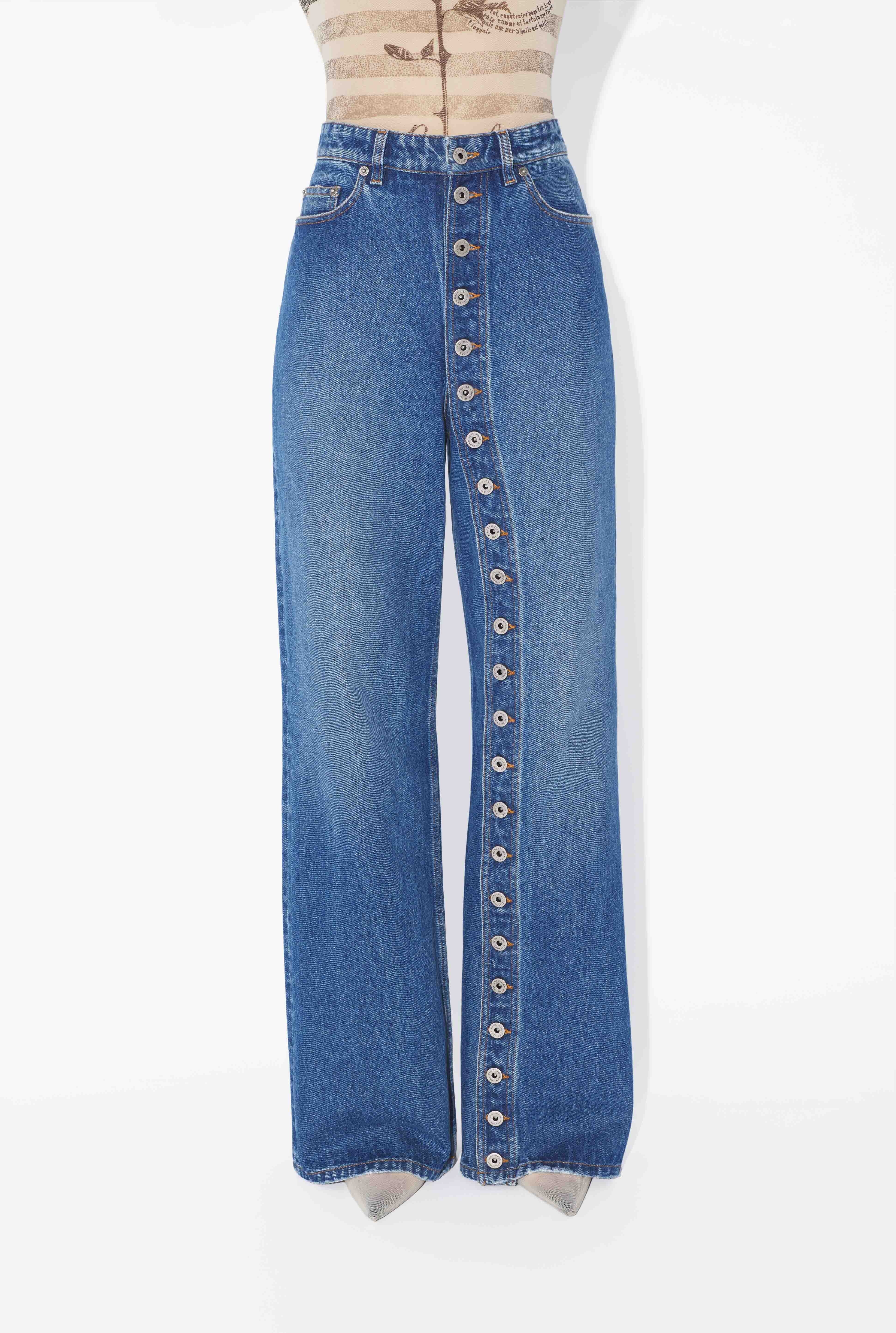 Jean Paul Gaultier THE BUTTONED DENIM JEANS | REVERSIBLE