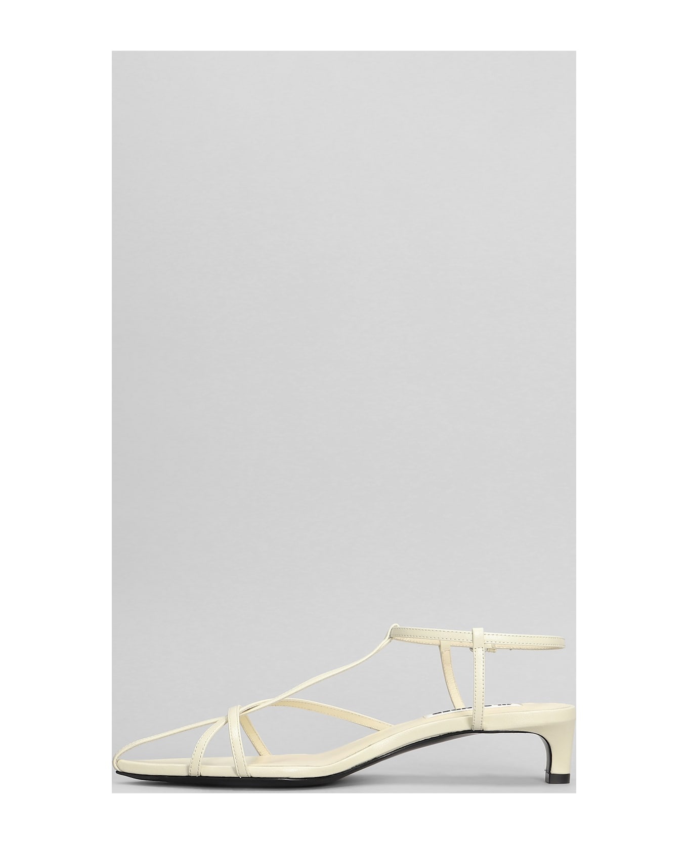 Ivory Leather Sandals - 3