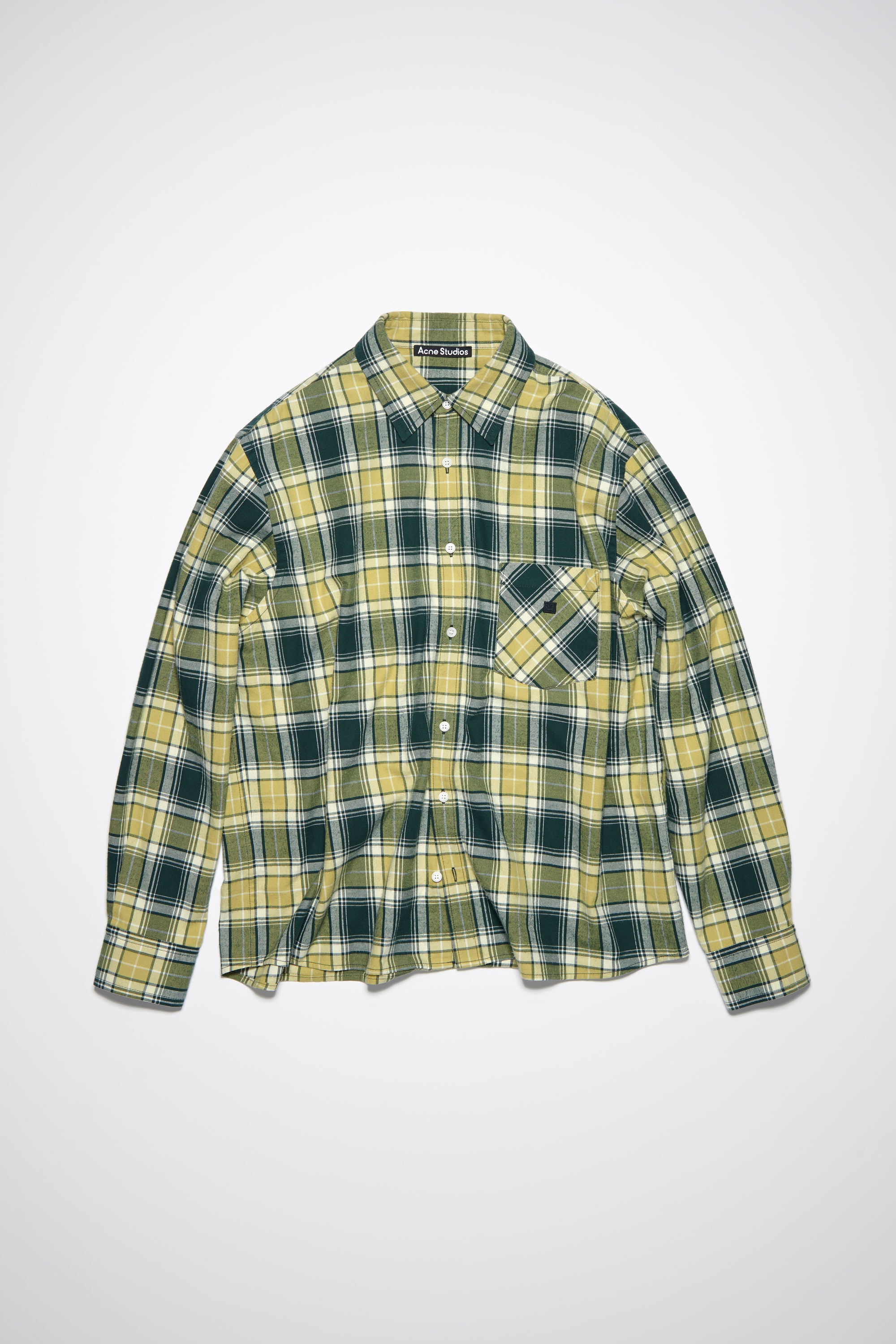 Check button-up shirt - Forest green/light green - 6