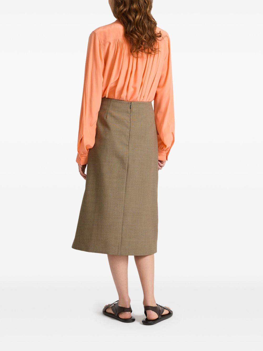 wool split skirt - 3