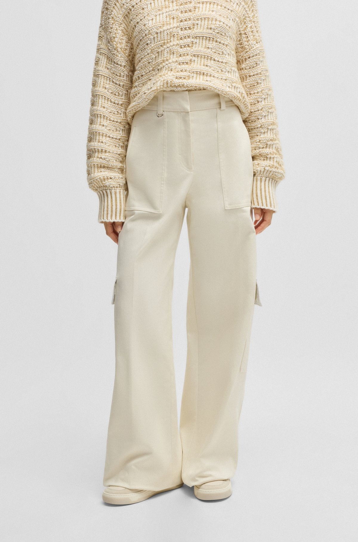 LOOSE-FIT CARGO TROUSERS IN STRETCH-COTTON TWILL - 2