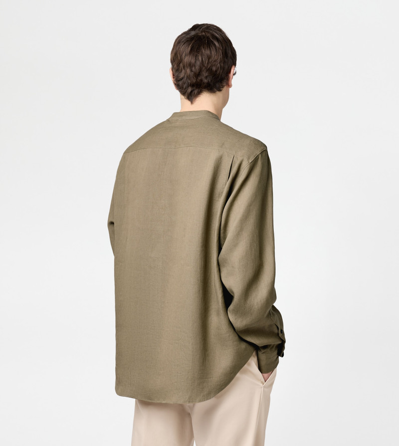 MANDARIN SHIRT IN LINEN - GREY 4